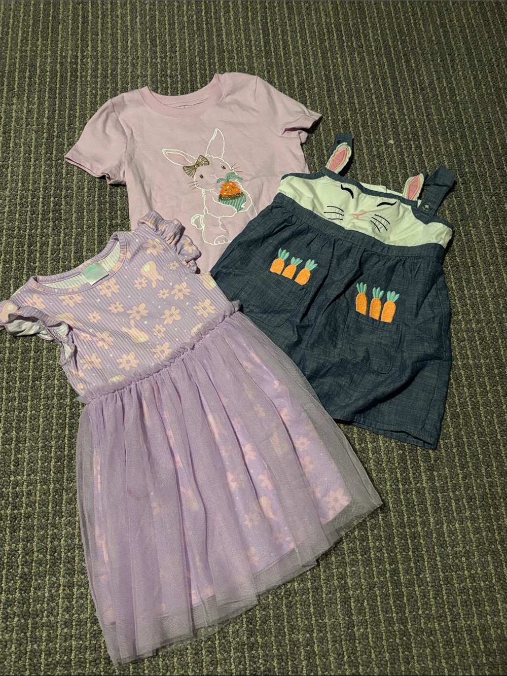 Pink Bunny Graphic Kids Dresses and Tshirt - Assort Brands